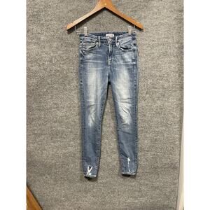 Good American Blue Distressed Good Legs Skinny Jeans Style GAGL899 26 Womens